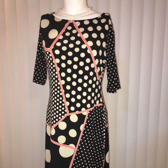 STYLE & CO. CUTE DOT DESIGN BLACK-CREAM & ORANGE - Picture 6 of 8